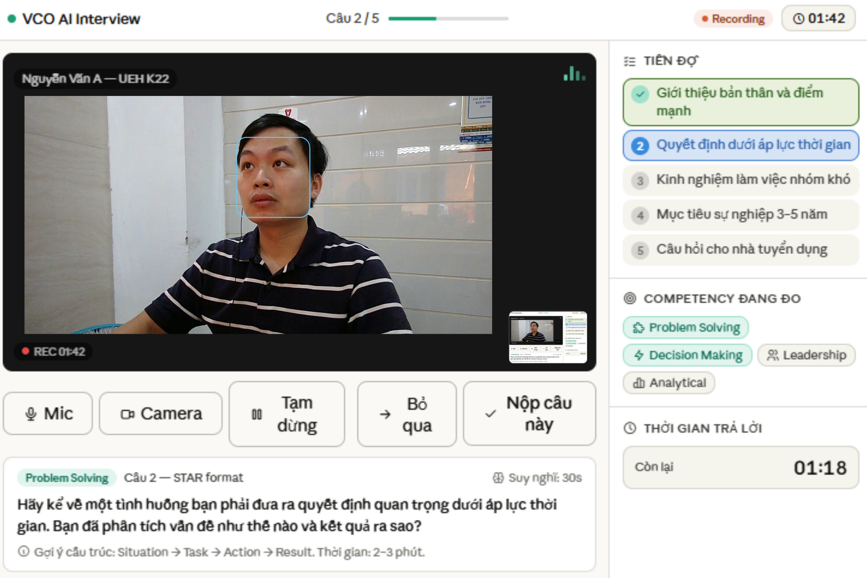 Hệ thống phỏng vấn AI tuyển dụng