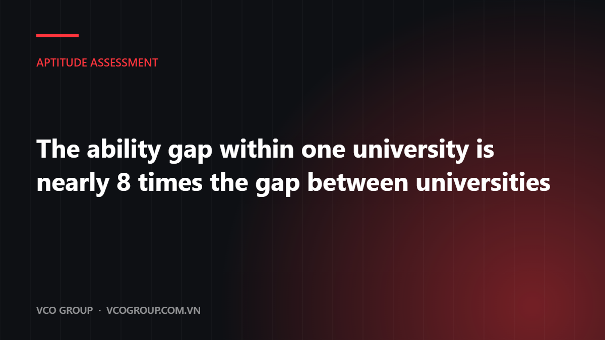 The ability gap within one university is nearly 8 times the gap between universities