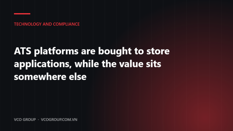 ATS platforms are bought to store applications, while the value sits somewhere else