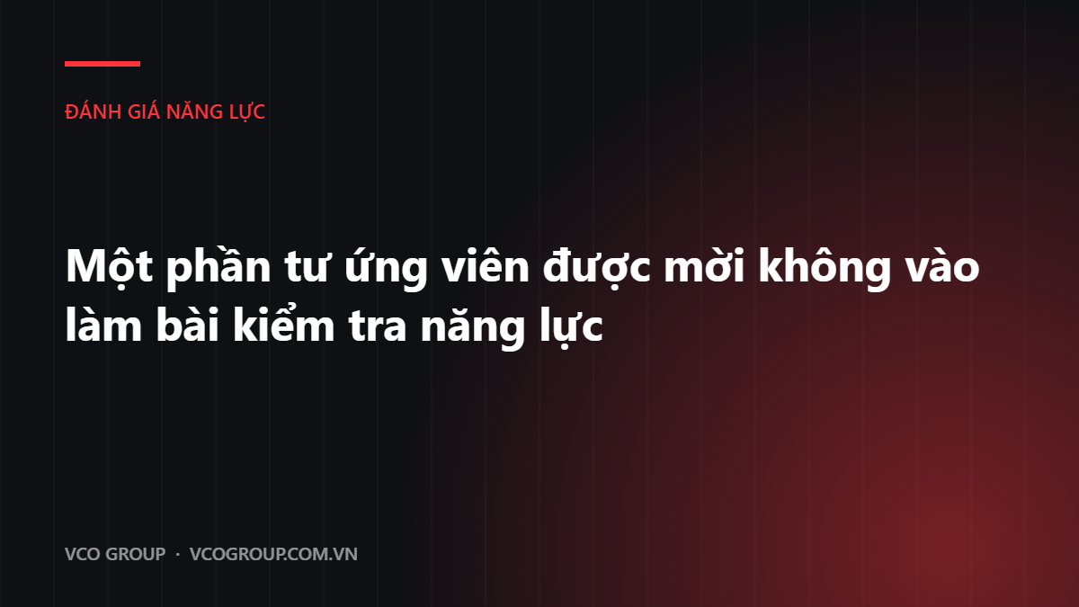 Một phần tư ứng viên được mời không vào làm bài kiểm tra năng lực